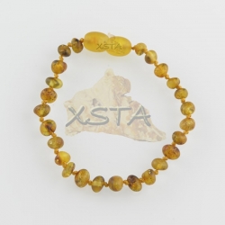 Amber teething bracelet light green